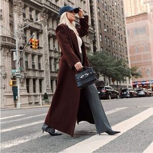 Abercrombie & Fitch Kathleen Post Wool Blend Double Breasted Coat